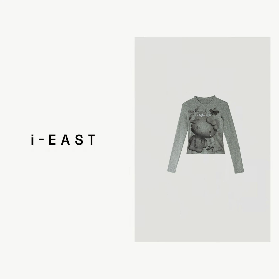 i-EAST 凯蒂落泪~修身超百搭的长袖T恤-4Q SY0255