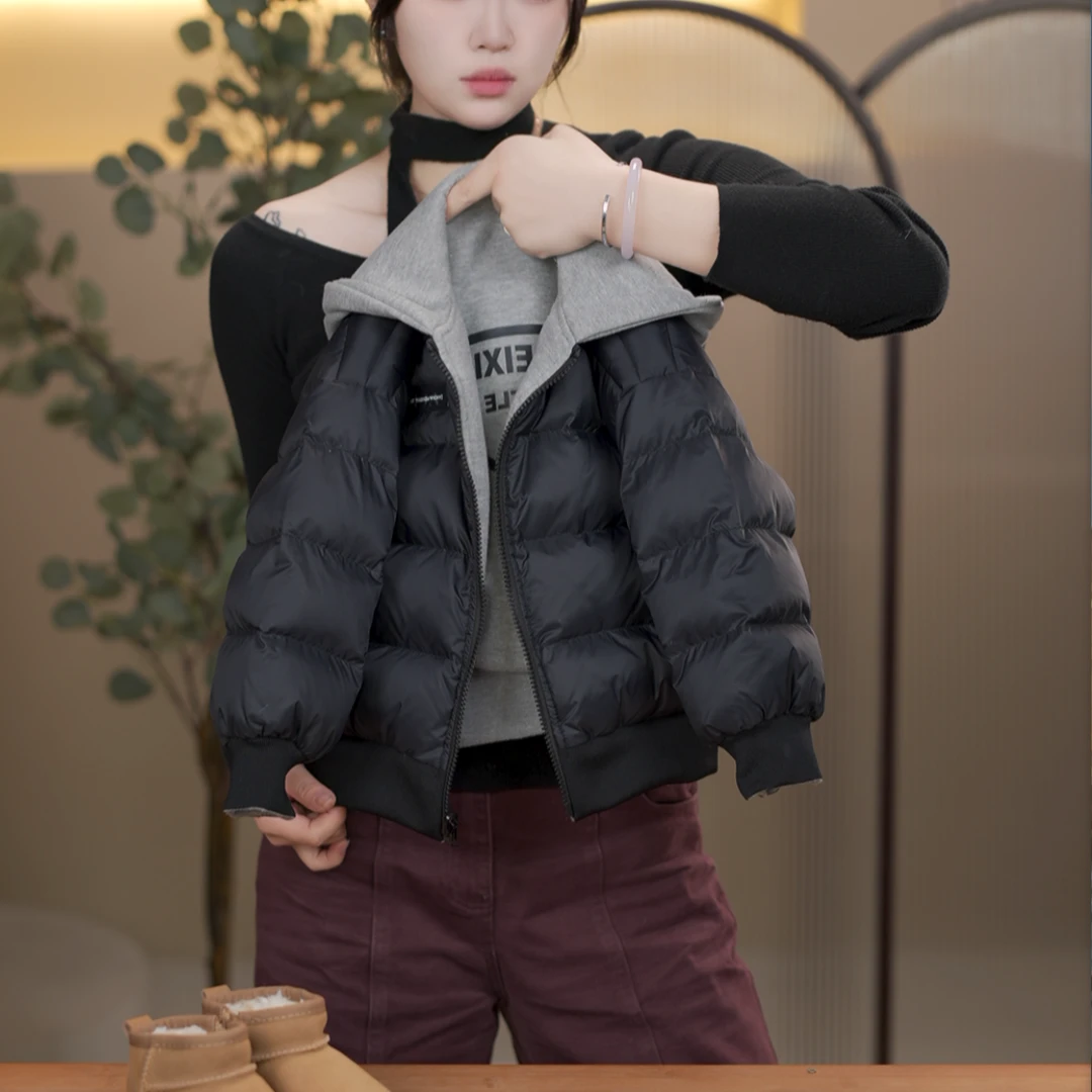 【菠菜现货】2025两面穿白鸭绒羽绒服极寒系列双倍充绒韩版羽绒外套