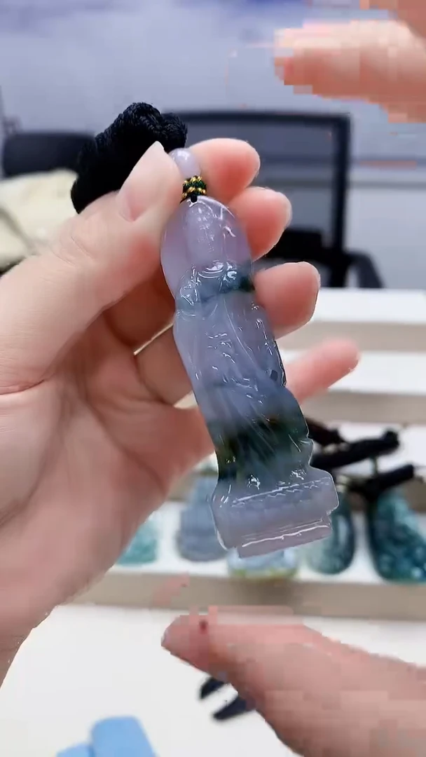 未镶嵌定制翡翠5028lr-毛货挂件70