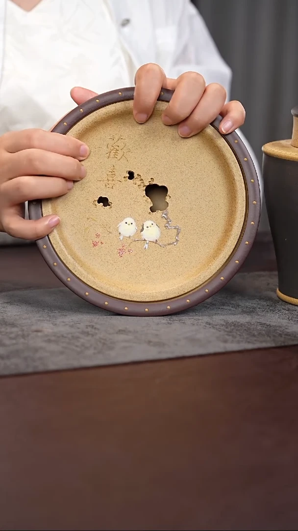 茶杯紫砂欢喜 壶承