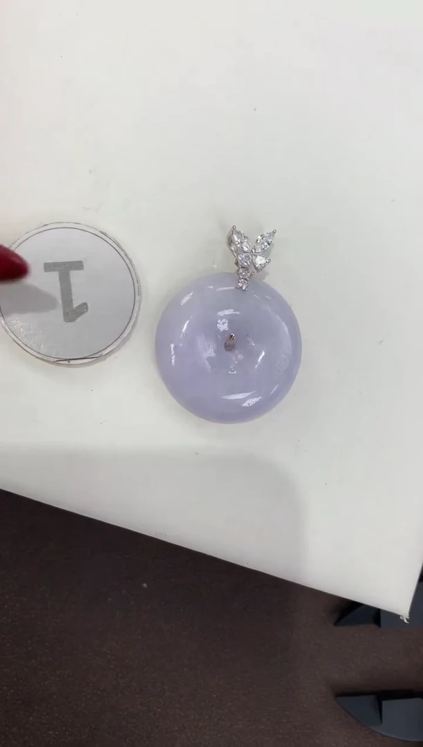 颈饰银S925镶嵌翡翠天然缅甸a货翡翠