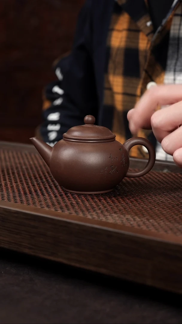 【闪购商品】紫砂茶壶拼紫刻绘水平