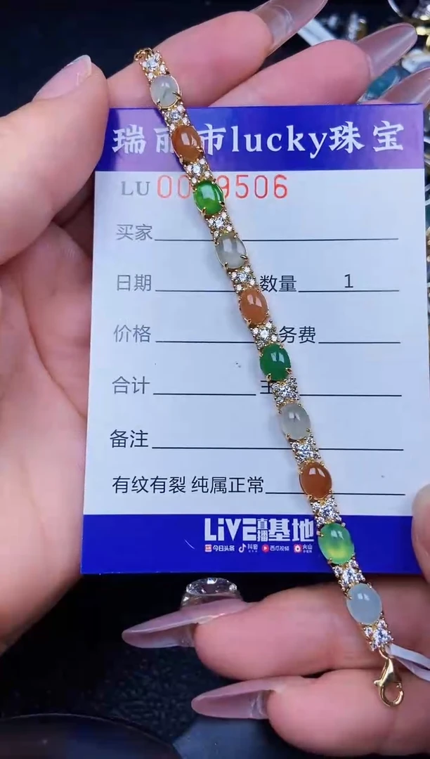 翡翠银S925镶嵌颈饰9506