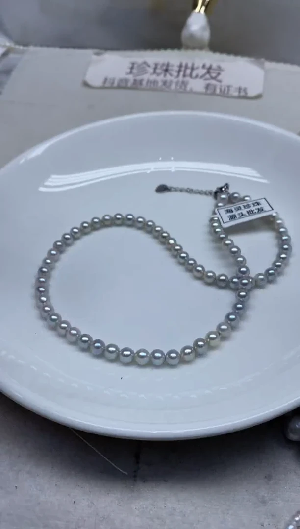 未镶嵌海水珍珠颈饰5-6