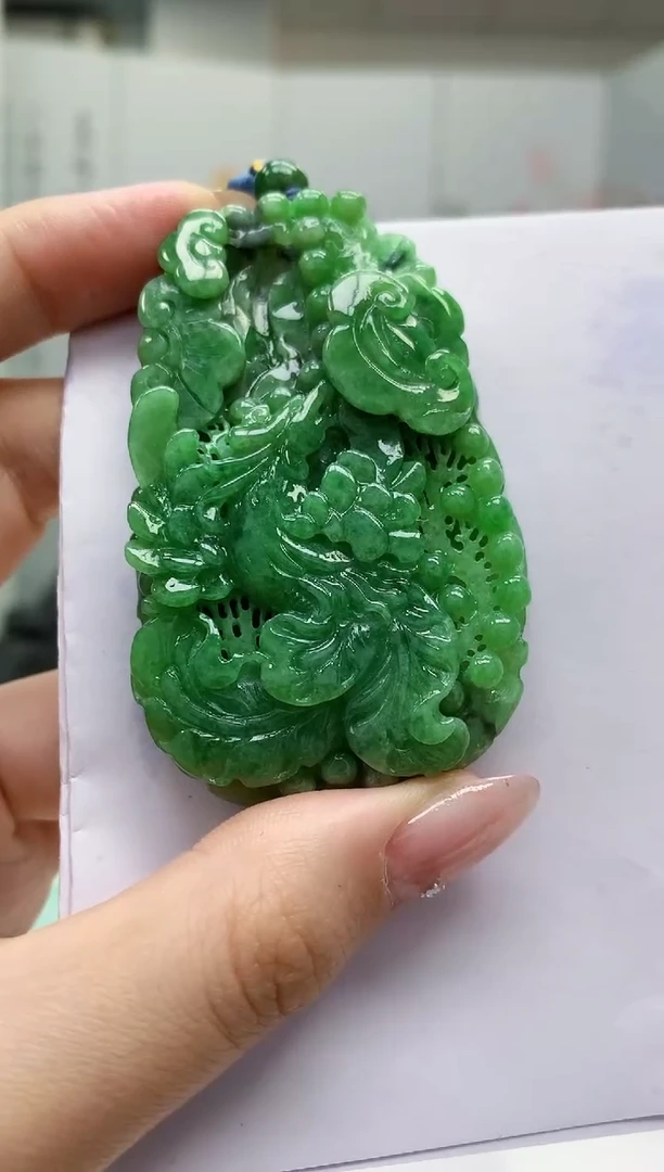 【闪购商品】定制翡翠未镶嵌4852jw-毛货挂件107