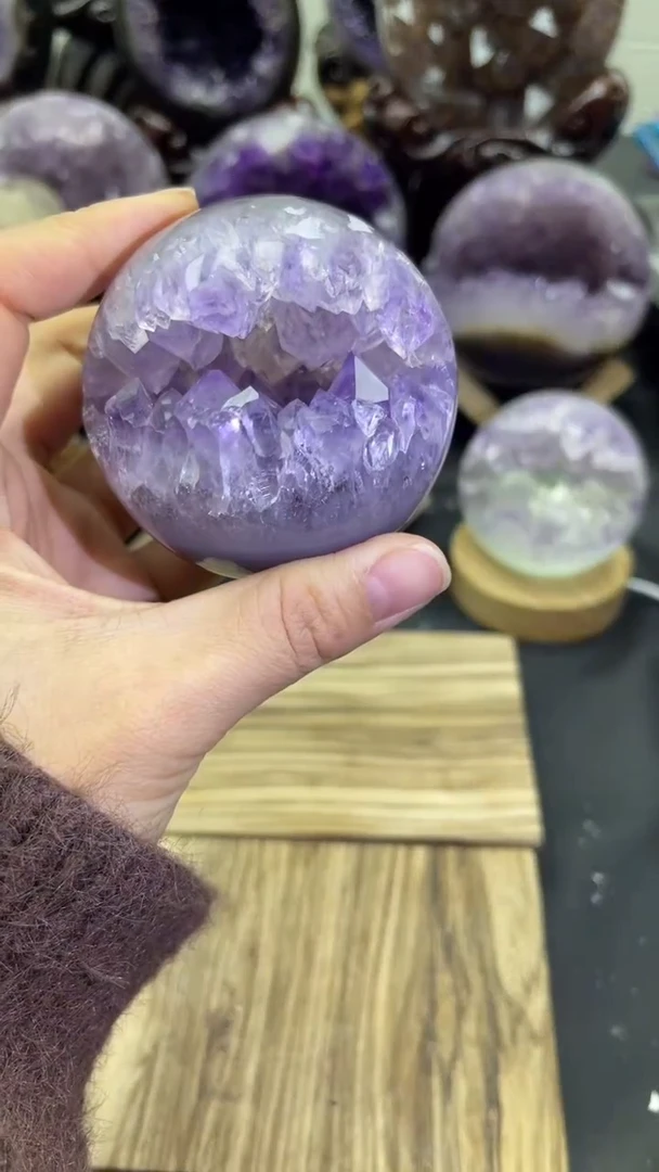 未镶嵌大型摆件（非配饰）紫晶589号开口笑