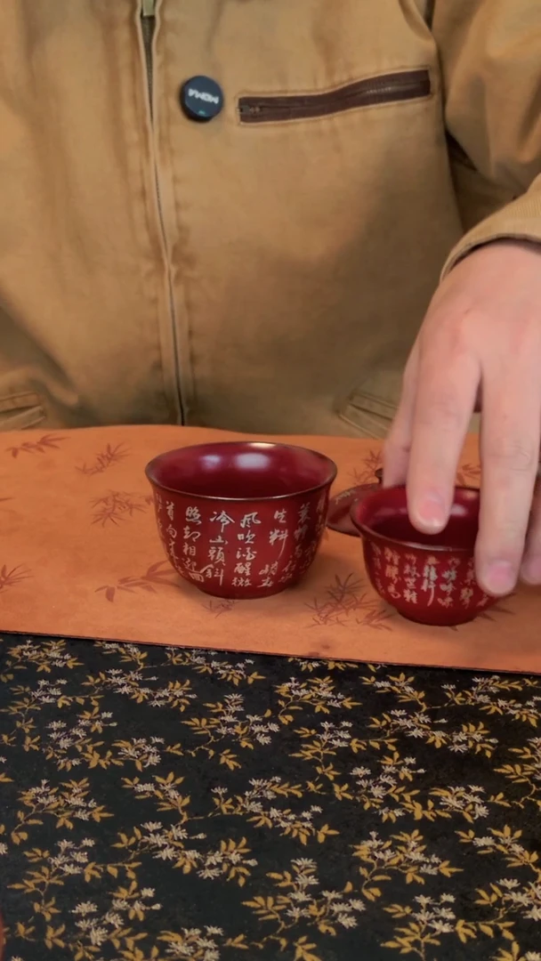 @@定风波元宝盖碗+定风波压手杯