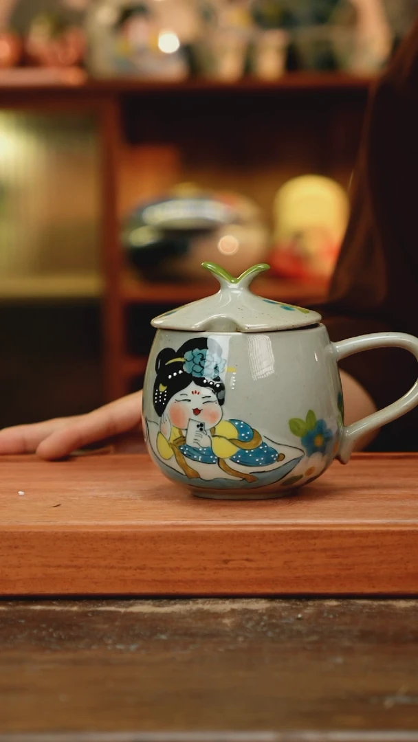 摆件景德镇纯手工釉下彩精品茶具