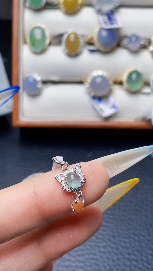 银S925镶嵌戒指翡翠1734