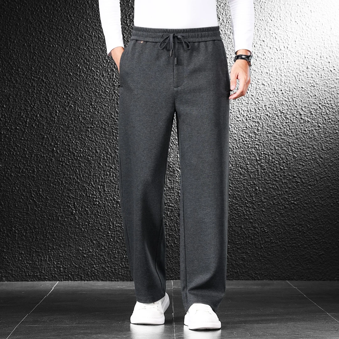 ZONGJIE香港高端潮牌弹力碳灰色休闲裤男款2025秋季新款休闲长裤