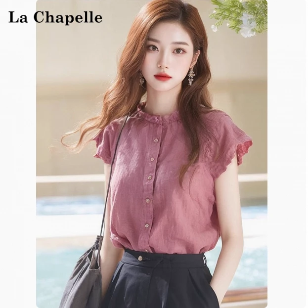 拉夏贝尔衬衫女款爆款2025网红洋气五一旅游出街衣服女装