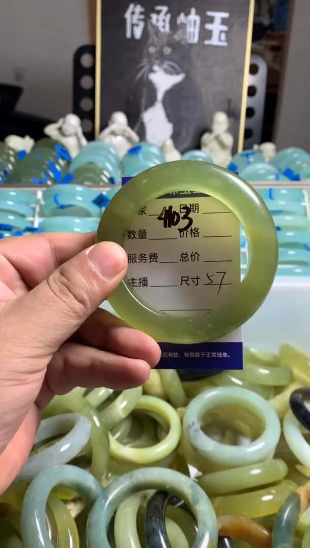 蛇纹石玉未镶嵌手镯4103