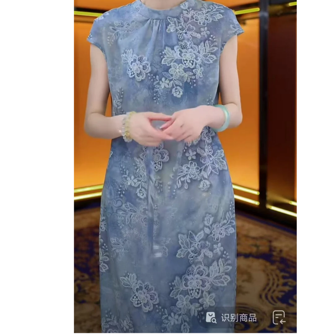 【繁花】夏季时尚轻奢亲肤透气中长款连衣裙