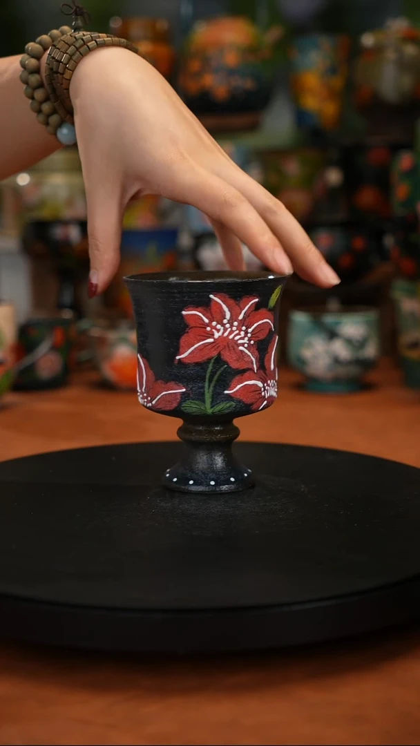 紫砂油画手绘釉 下彩
