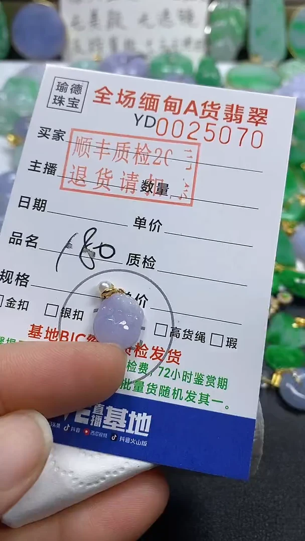 吊坠(不含链)18K金镶嵌翡翠貔貅