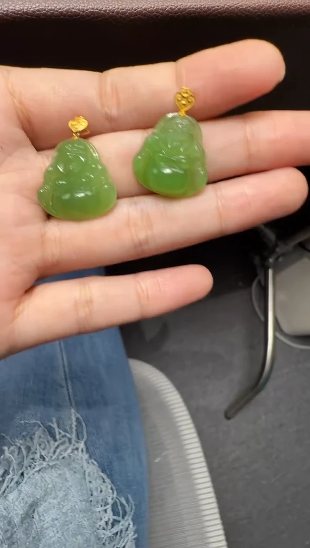 颈饰18K金镶嵌和田玉115-583-11.10多样性拍一发一