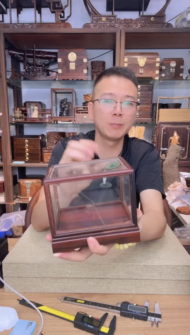 乌木类书架982微凹实木横式玻璃罩   瑕疵