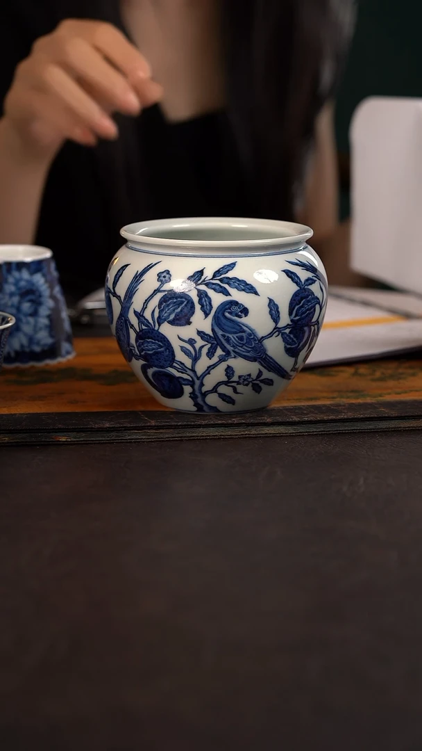 研山琢器鹦鹉水洗