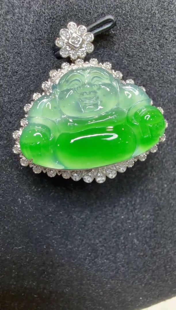 吊坠(不含链)18K金镶嵌翡翠多样性团购发一件