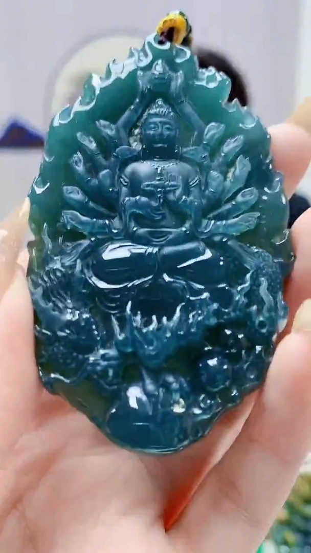未镶嵌定制翡翠5060DD-毛货挂件82
