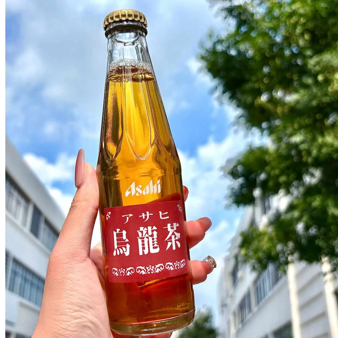 日本进口朝日ASAHI乌龙茶饮料品解腻无糖玻璃瓶200ml居酒屋同款