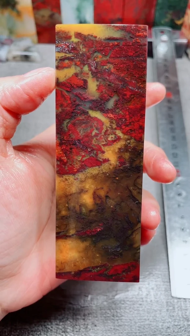 玉桂林鸡血玉素章--32