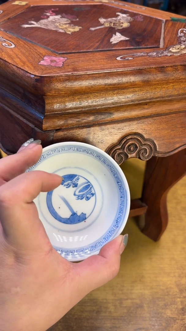 瓷器瓷器瑕疵破破85凳
