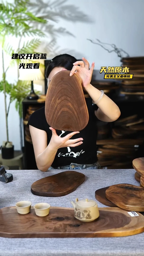 木北美黑胡桃原木.干裂疤结不属于商品质量问题完美主义者慎拍