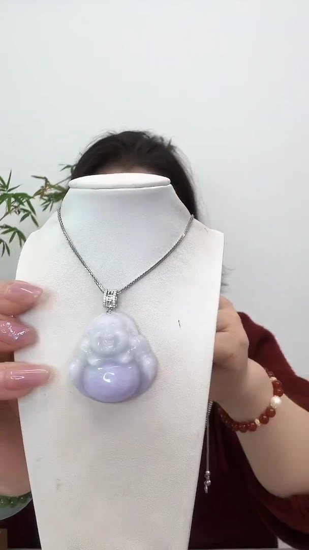 【闪购商品】翡翠吊坠(赠链)银S925镶嵌佛公