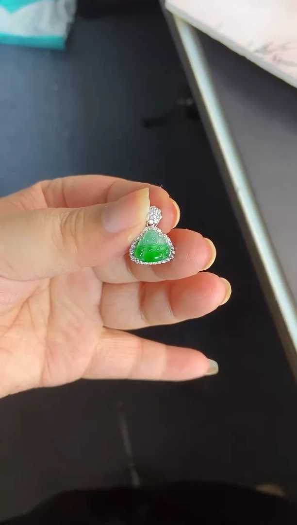 吊坠(不含链)银S925镶嵌翡翠1
