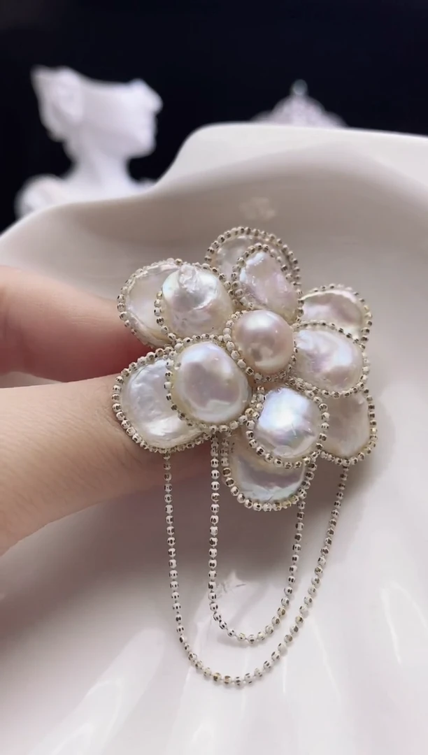 未镶嵌胸针淡水珍珠淡水巴洛克珍珠胸针