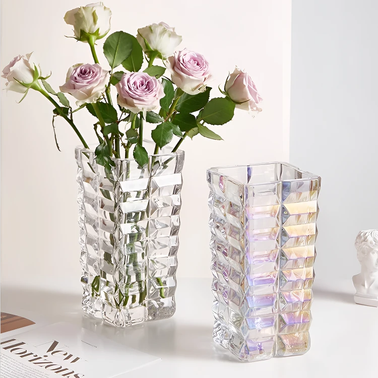 伯爵透明客厅玻璃花瓶高档插花鲜花水培高端家居水培绿植别墅摆件