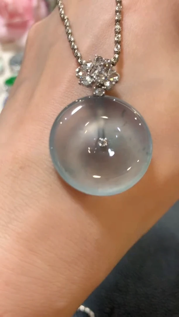 吊坠(不含链)18K金镶嵌翡翠n71