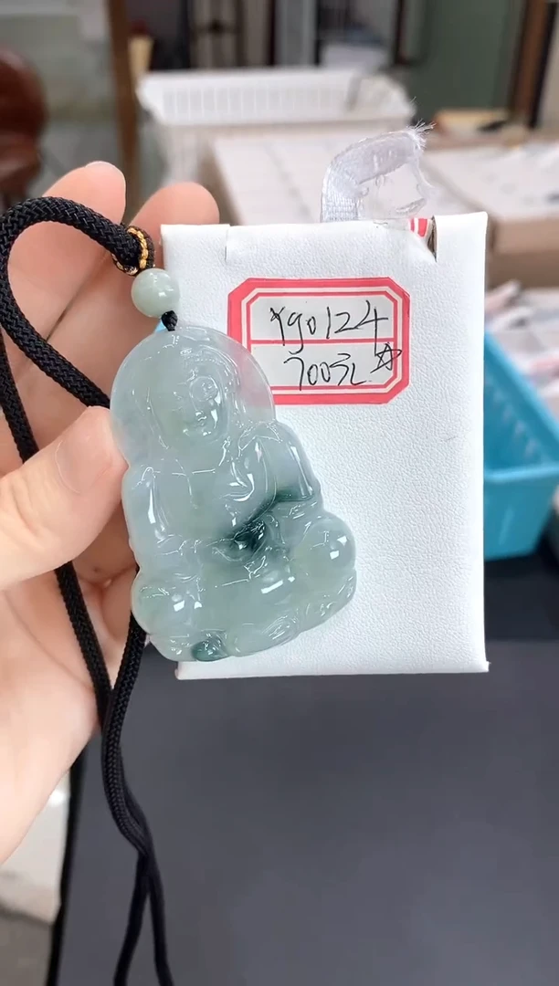 翡翠未镶嵌颈饰YG0124飘花观音