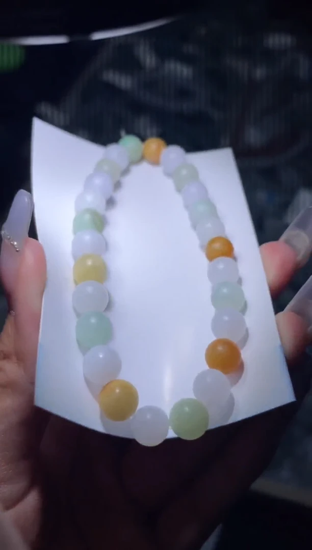 定制翡翠未镶嵌天然缅甸A货翡翠手串63