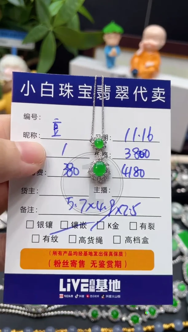 套链18K金镶嵌翡翠효*套链