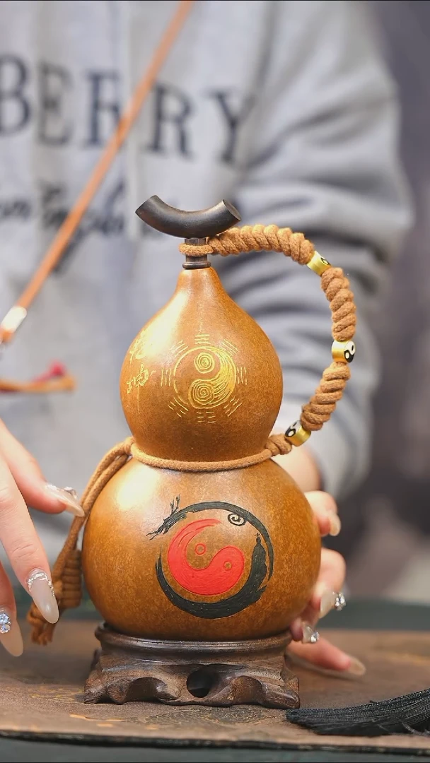 【闪购商品】XJ263大漆酒葫芦不包手串及旋转底座