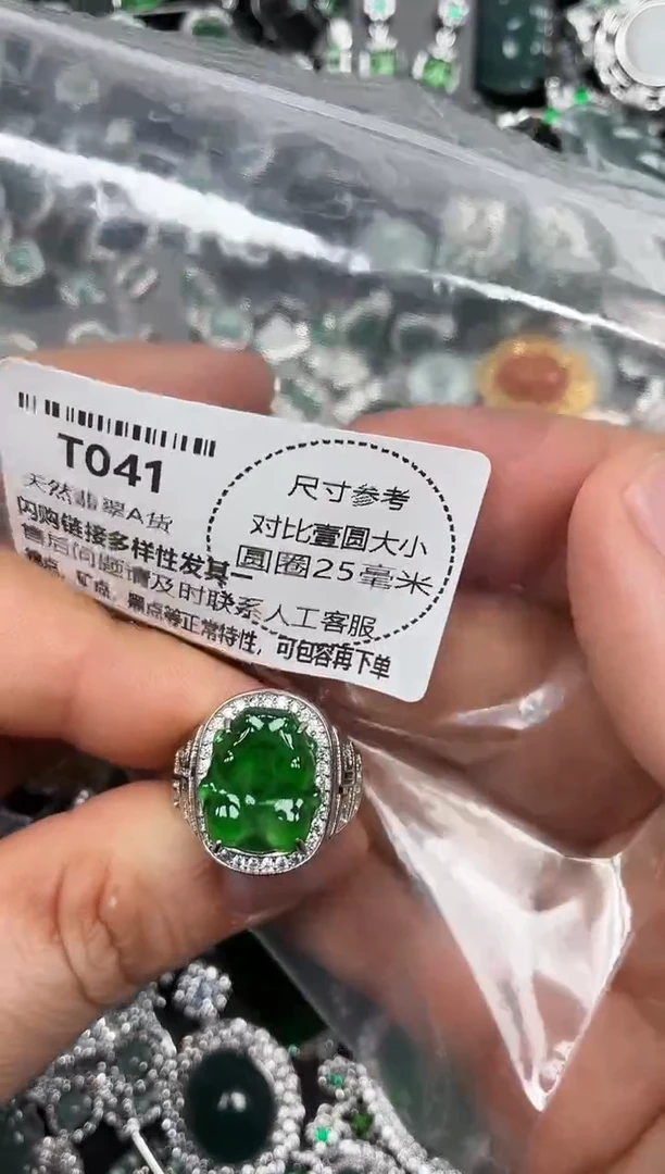 颈饰未镶嵌翡翠T041戒指