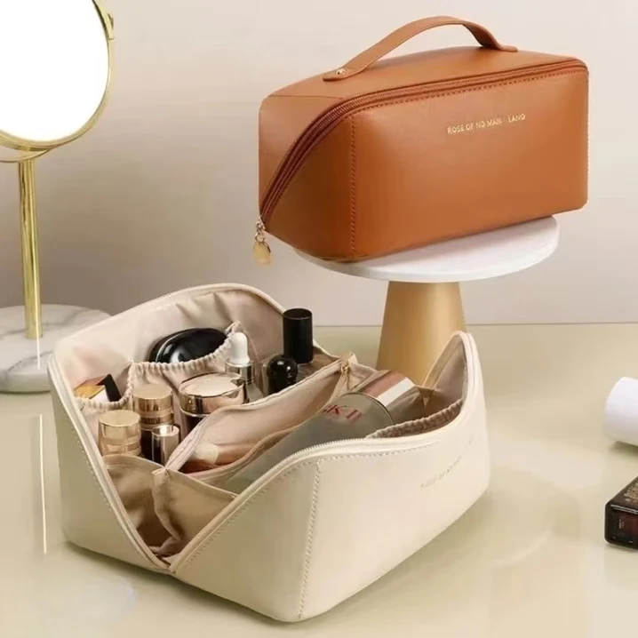 AR【ZZ】便携旅行大容量手提化妆包化妆枕头高级多功能化妆包