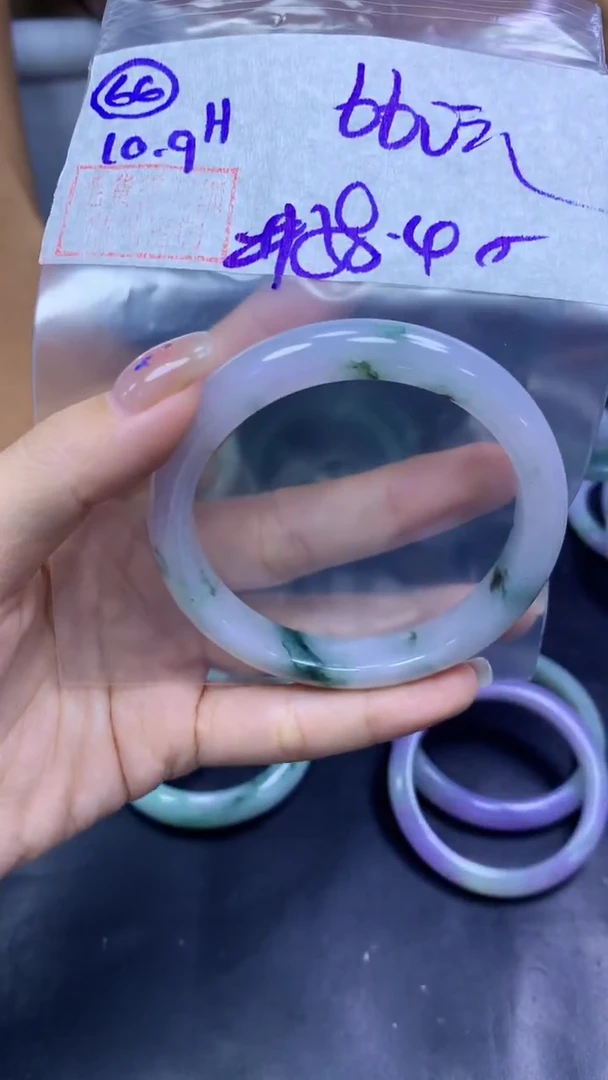 未镶嵌定制翡翠66手镯58.4纹+660元+拍一发一