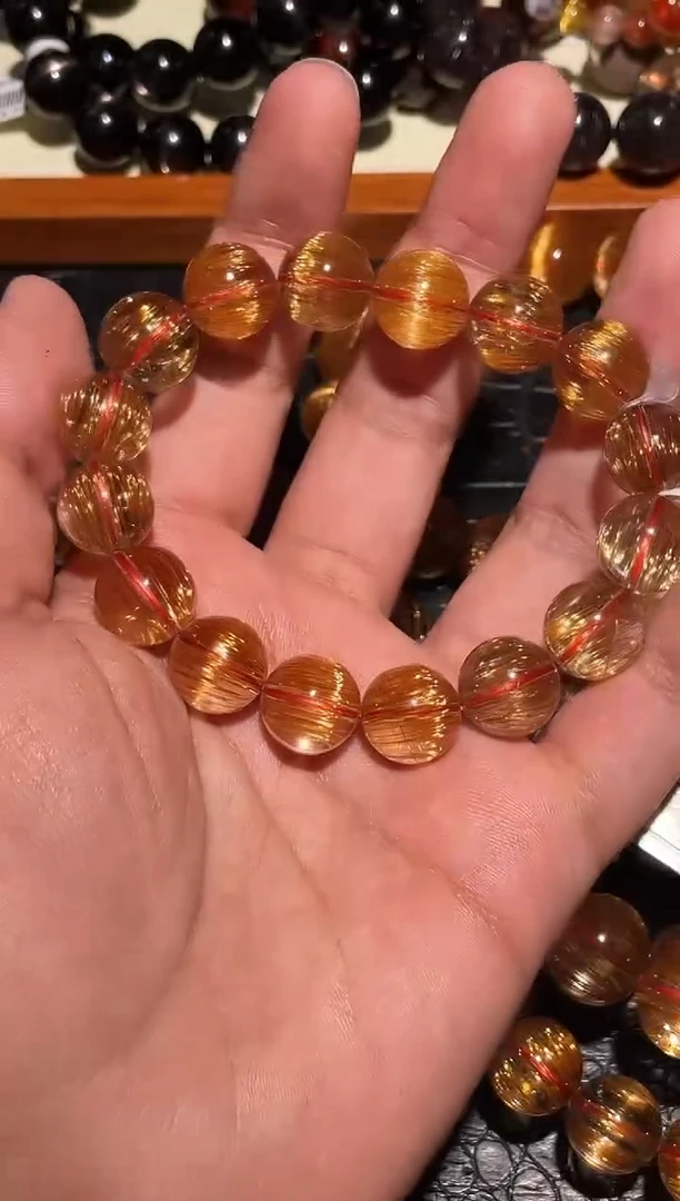 未镶嵌手链水晶水**心发晶单圈A12（多样性发其一)