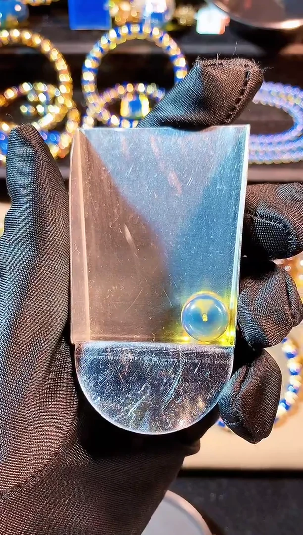 蓝珀未镶嵌珠宝奇石蓝珀12mm老型