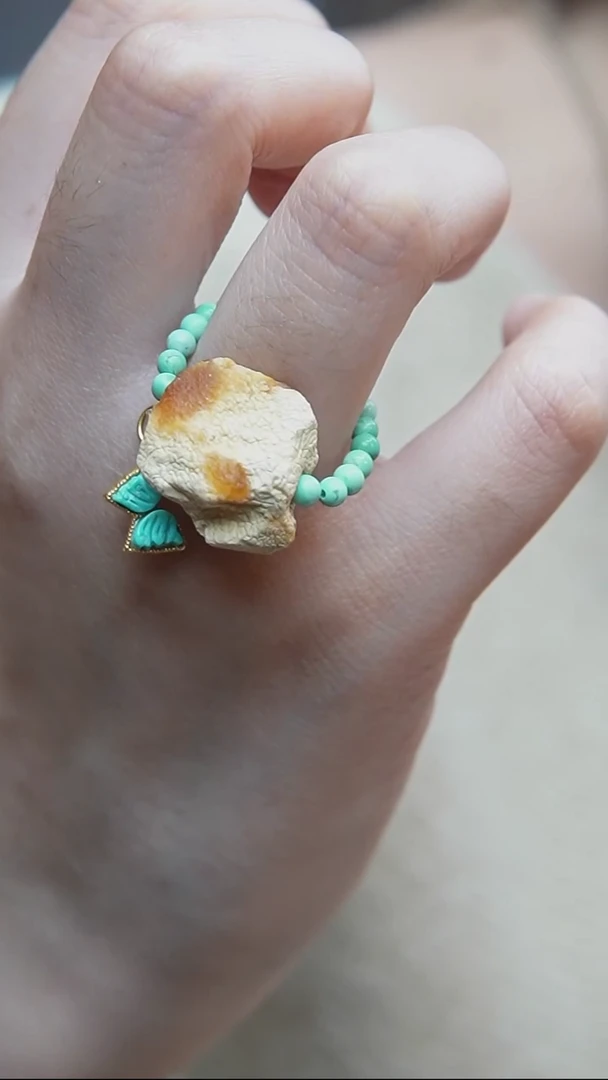 裸石蜜蜡未镶嵌*戒指设计款*蜜蜡原石戒指*