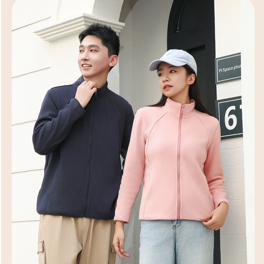 6808女士小蛮腰立领拉链款加厚显瘦修身防风软糯甲蚕丝外套/