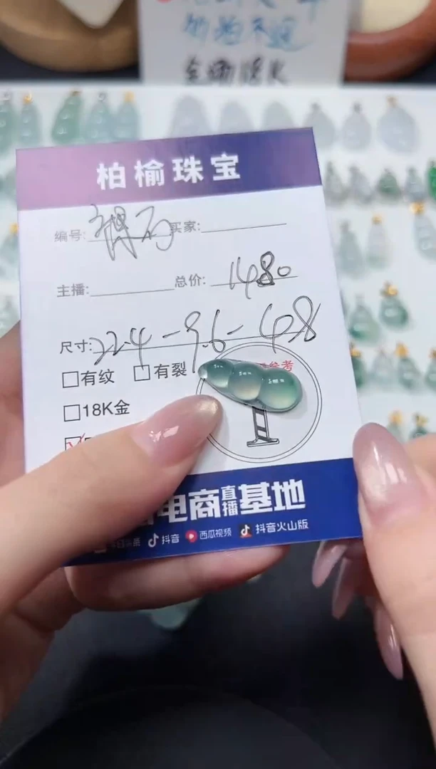颈饰未镶嵌翡翠喜**平1豆子
