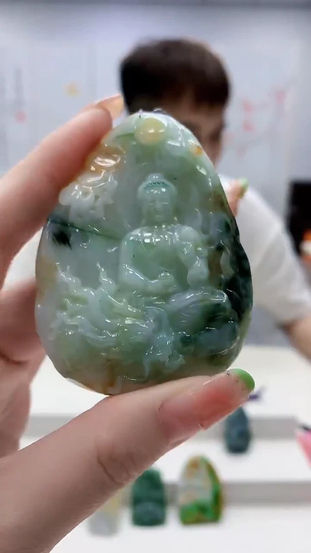 未镶嵌定制翡翠4868ry-毛货挂件74