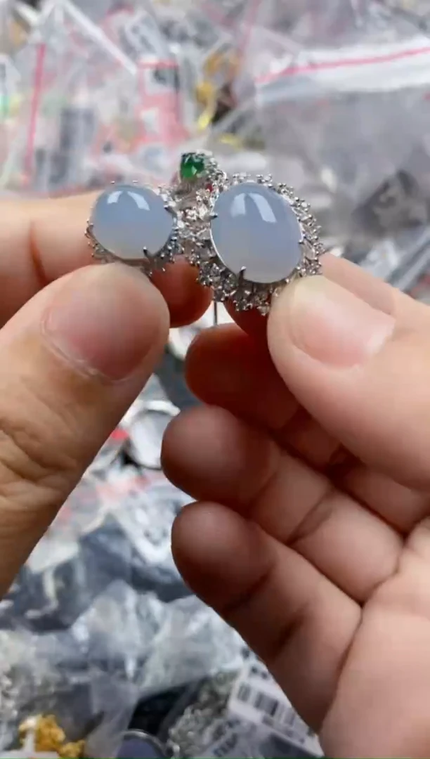 翡翠戒指银S925镶嵌2222     1