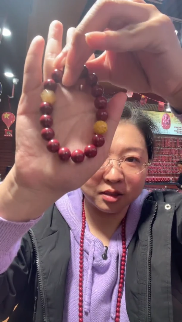 天然辰砂山隐阁朱砂手串