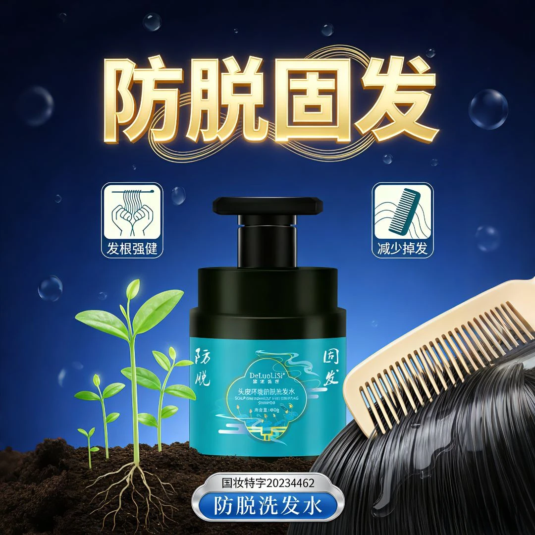 无硅油植物精粹头皮环境洗发水去屑止痒泡沫型洗发水