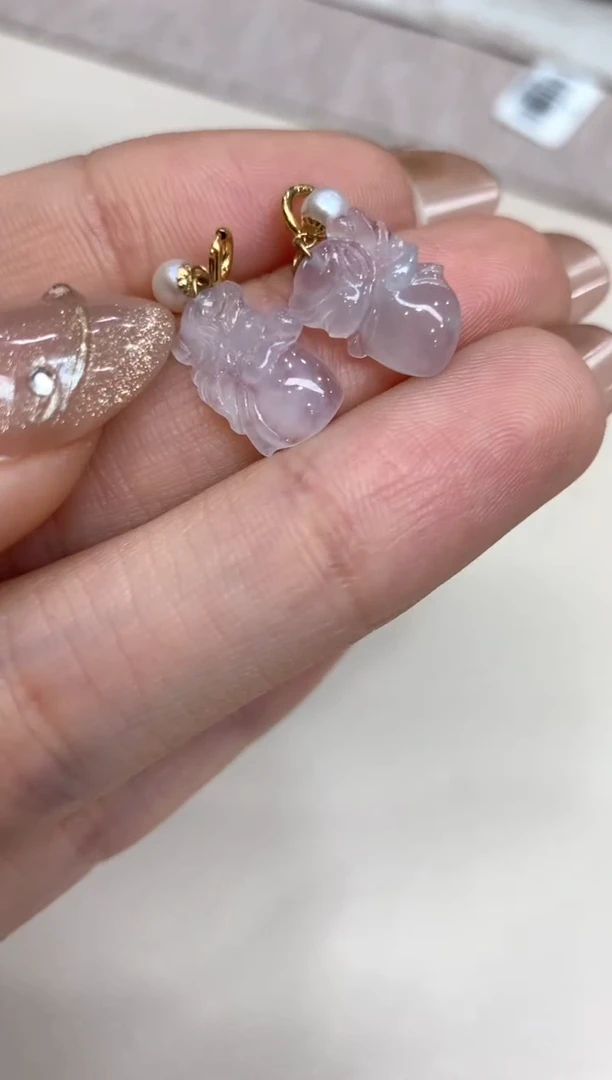 【闪购商品】翡翠吊坠(不含链)18K金镶嵌天使多样性发货1件